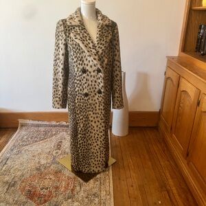 X-Revolve House Of Harlow 1960 Perry Faux Fur Leopard Coat XXS